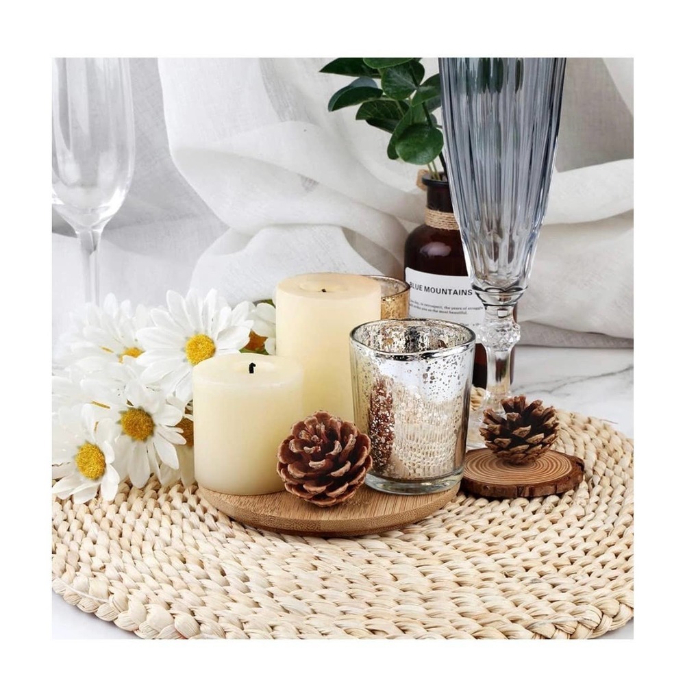 Silver Mercury Glass Tea Light Holders Set of 6 - - Picture 7 of 8
